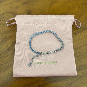 Amina Muaddi Tennis embellished anklet